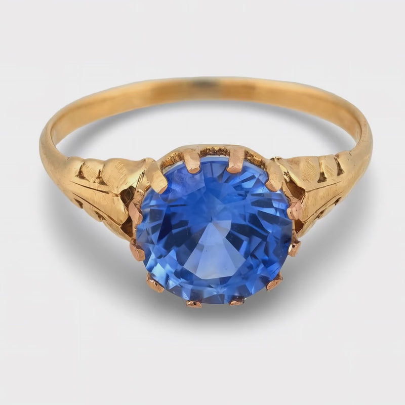 Victorian 18k Sapphire Ring