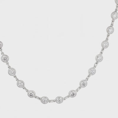 ELSA PERETTI for TIFFANY & CO. Estate Platinum "Diamonds-By-The-Yard" Necklace