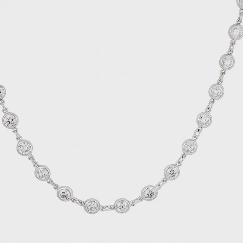 ELSA PERETTI for TIFFANY & CO. Estate Platinum "Diamonds-By-The-Yard" Necklace