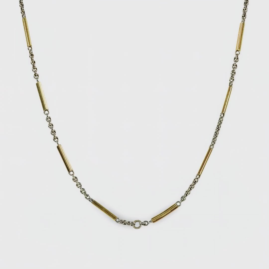 Edwardian 14k Watch Chain Necklace 16"