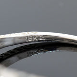 Art Deco 18kt Diamond Onyx Engagment Ring 0.15ct