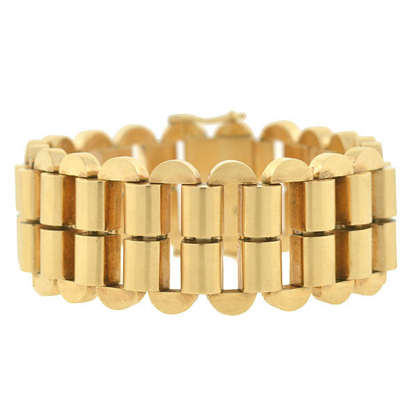 Retro Austrian 14kt Gold Link Bracelet 61.3G