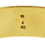 Victorian 14kt Etched Cabochon Chalcedony Bracelet