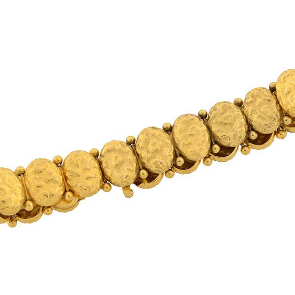 Victorian 14kt Gold Textured Button Bracelet – A. Brandt + Son