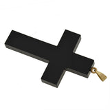 Victorian Large 14kt Carved Onyx Cross Pendant
