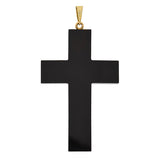 Victorian Large 14kt Carved Onyx Cross Pendant