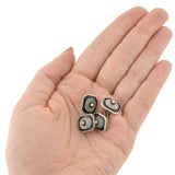 Art Deco 14kt Onyx Rock Quartz & Diamond Cufflinks