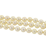 Retro 14kt 3-Strand Pearl & Diamond Bracelet