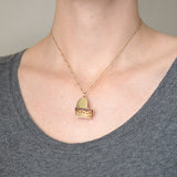 Vintage 14kt Pearl, Sapphire, & Ruby Baby Grand Piano Charm 6.1dwt