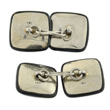 Art Deco 18k Lapis, Onyx, & Diamond Cufflinks