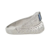 Art Deco 18kt Sapphire & Diamond Double Band
