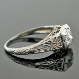 Art Deco 18kt Diamond Engagement Ring 0.54ct