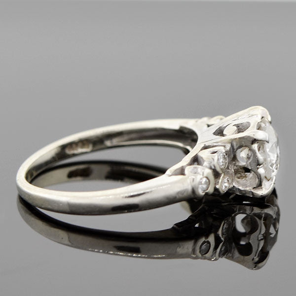 Retro 14kt Diamond Engagement Ring .73ct