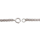 Victorian Long Sterling Beaded Link Chain 60"