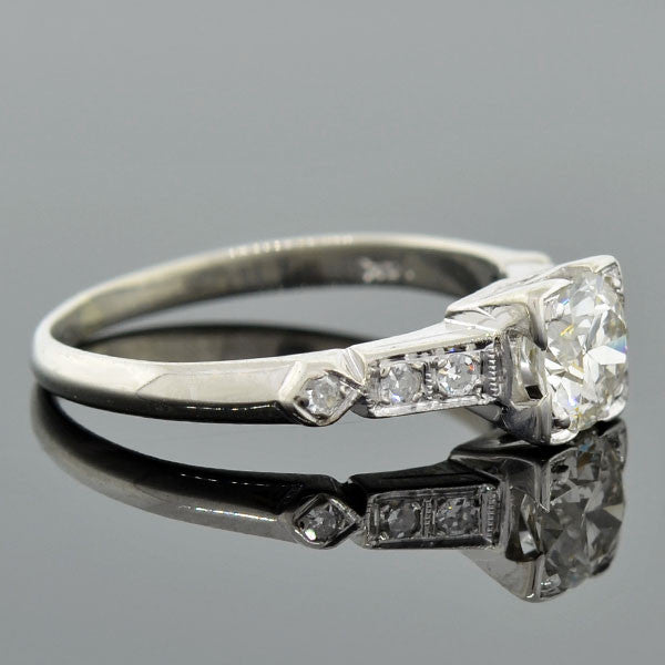 Art Deco 14kt Diamond Engagement Ring 0.73ct