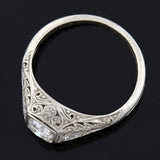 Art Deco Platinum Diamond Engagement Ring 0.35ct