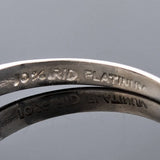 Late Art Deco Platinum Diamond Engagement Ring 0.54ct