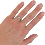 Victorian Mixed Metals Diamond Filigree Ring .53ct