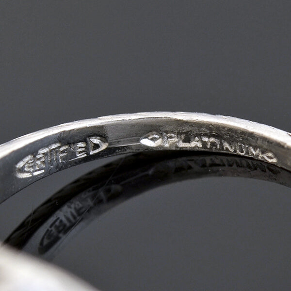 Art Deco Platinum Diamond Engagement Ring 0.65ct