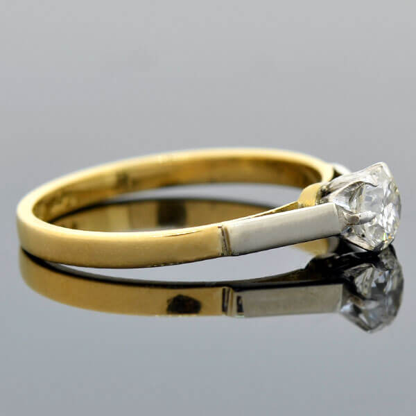 Edwardian 18kt/Platinum Diamond Engagement Ring 0.40ct