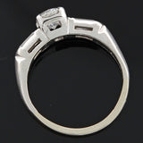 Retro Platinum Diamond Engagement Ring 0.52ct