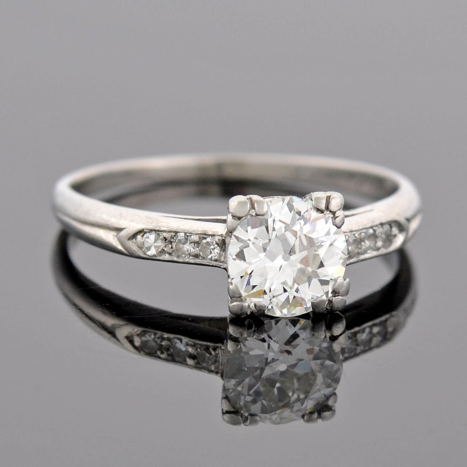 Retro Platinum Diamond Engagement Ring 0.68ct – A. Brandt + Son