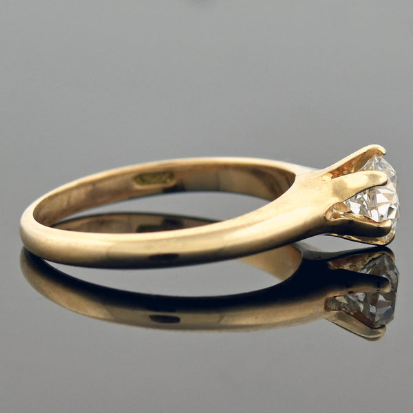Late Victorian 14kt Diamond Engagement Ring 0.50ct