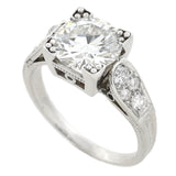 Art Deco Platinum Diamond Engagement Ring 2.00ctw