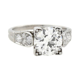 Art Deco Platinum Diamond Engagement Ring 2.00ctw