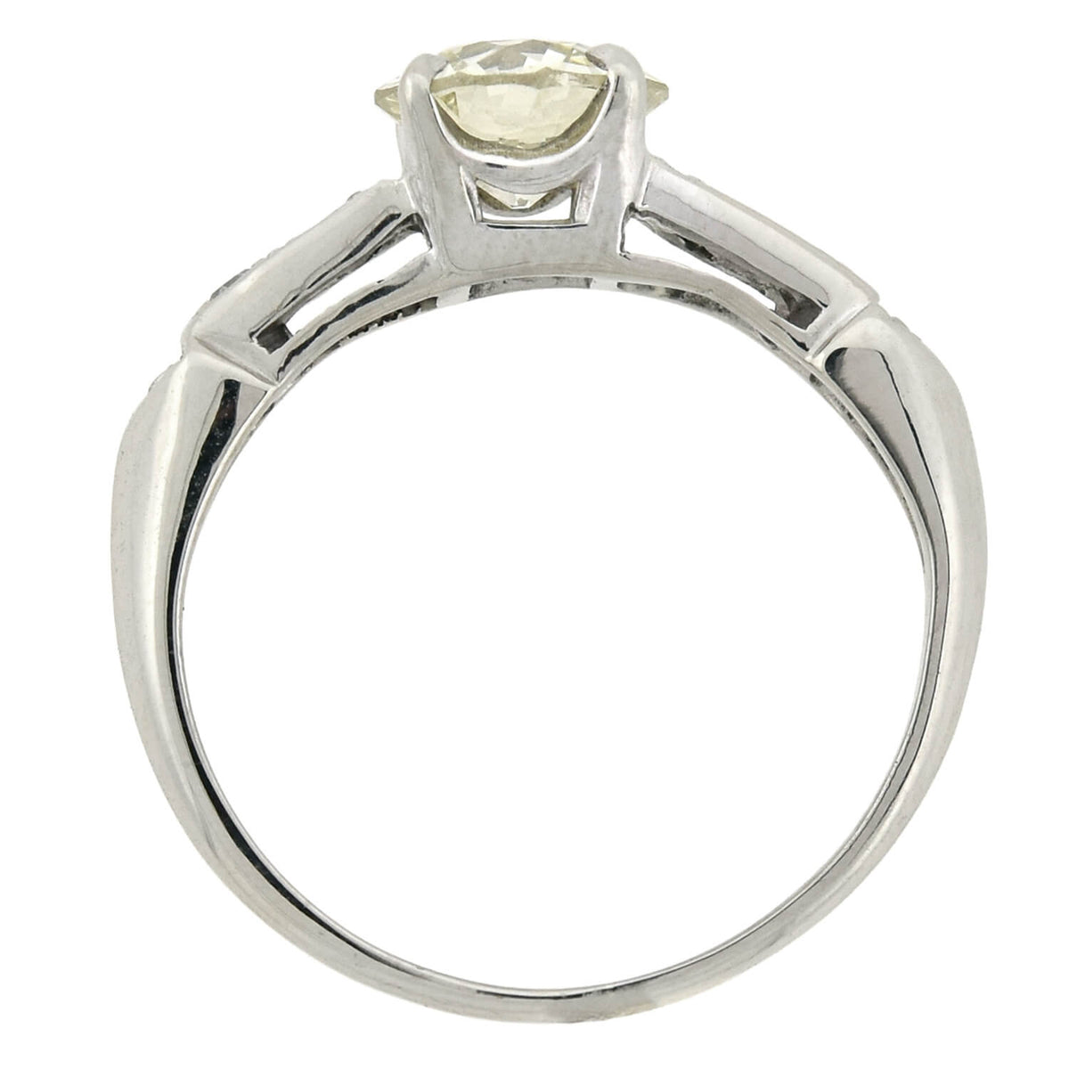 Art Deco 14kt Old European Diamond Engagement Ring 1.10ct
