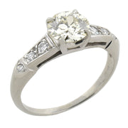 Art Deco 14kt Old European Diamond Engagement Ring 1.10ct