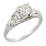 Art Deco 14kt Diamond Engagement Ring 0.75ct