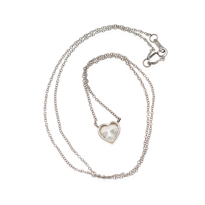 Brandy Melville Heart Necklace (Worn Once)... - Depop