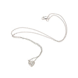 Estate 14kt Gold Heart-Shaped Diamond Pendant Necklace 1.05ctw