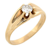 Victorian 10kt Belcher Set Mine Cut Diamond Engagement Ring 0.40ct