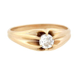 Victorian 10kt Belcher Set Mine Cut Diamond Engagement Ring 0.40ct