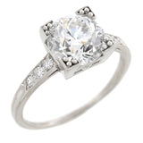 TIFFANY & Co. Late Art Deco Platinum Diamond Engagement Ring 2.16ct