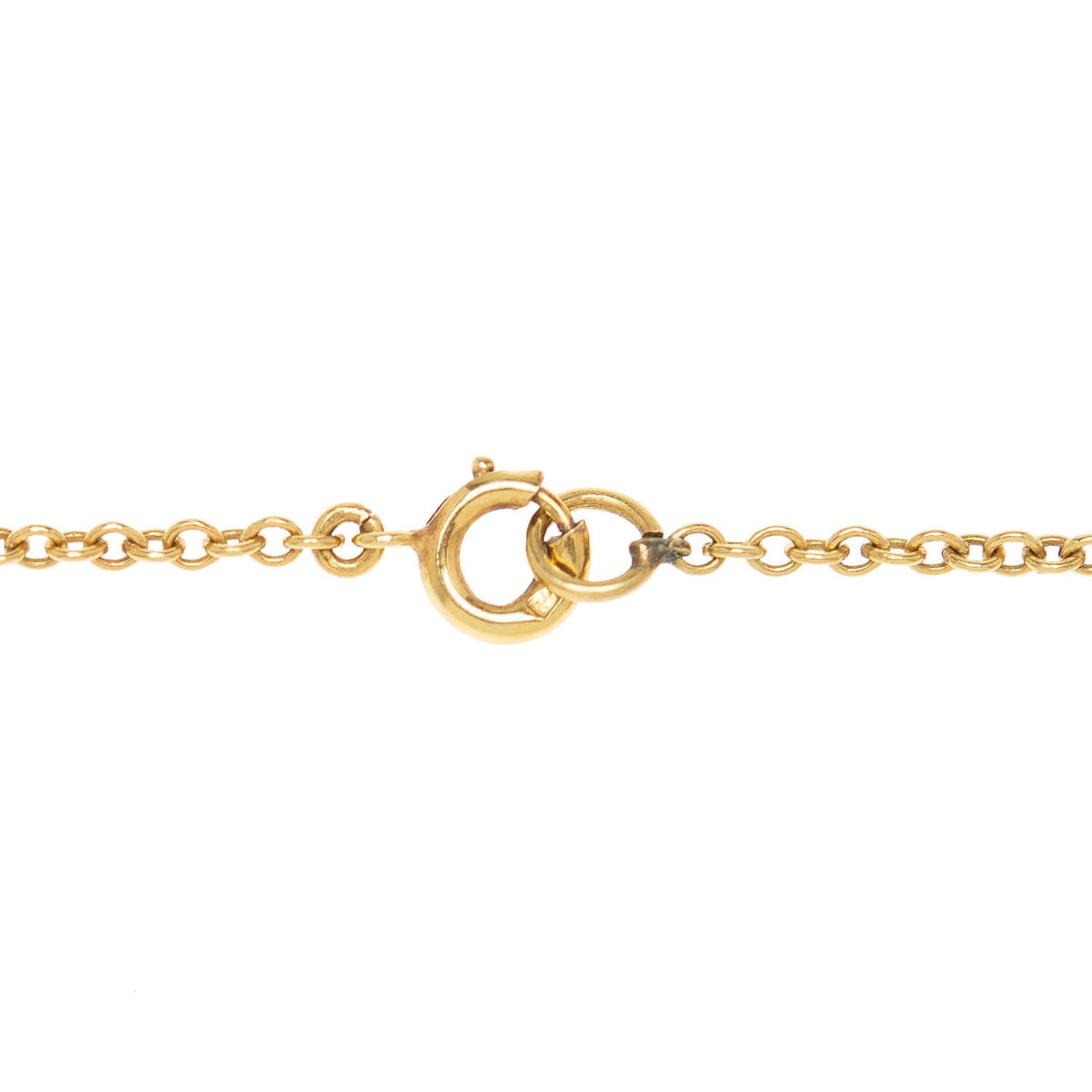 Victorian 14k Pearl + Jade Bead Chain Necklace 34"