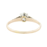 Art Deco 9kt Mixed Metals Diamond Engagement Ring 0.55ct