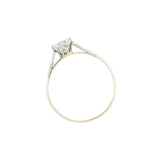 Art Deco 9kt Mixed Metals Diamond Engagement Ring 0.55ct