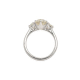 Estate Platinum Old Mine Cushion Cut Diamond Engagement Ring 2.12ct Center