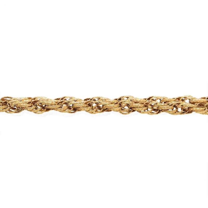 Georgian 15kt Twisted Rope Chain with Etruscan Turquoise Clasp