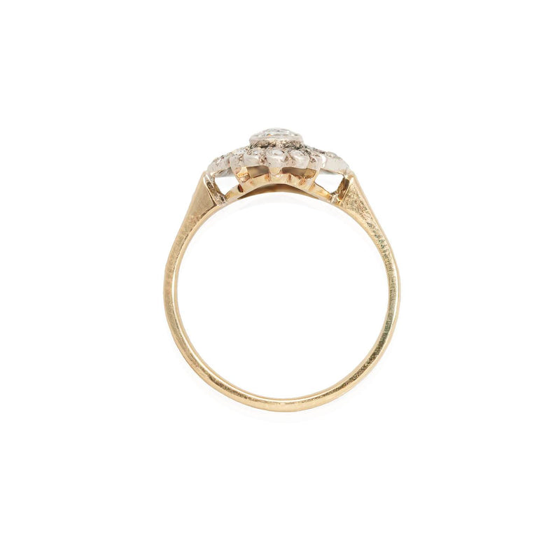 Edwardian 14kt/Sterling 3-Stone Diamond Ring