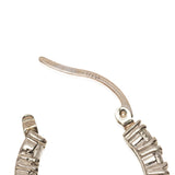 Estate 14kt White Gold + Diamond Inside-Out Hoop Earrings 1.10ctw