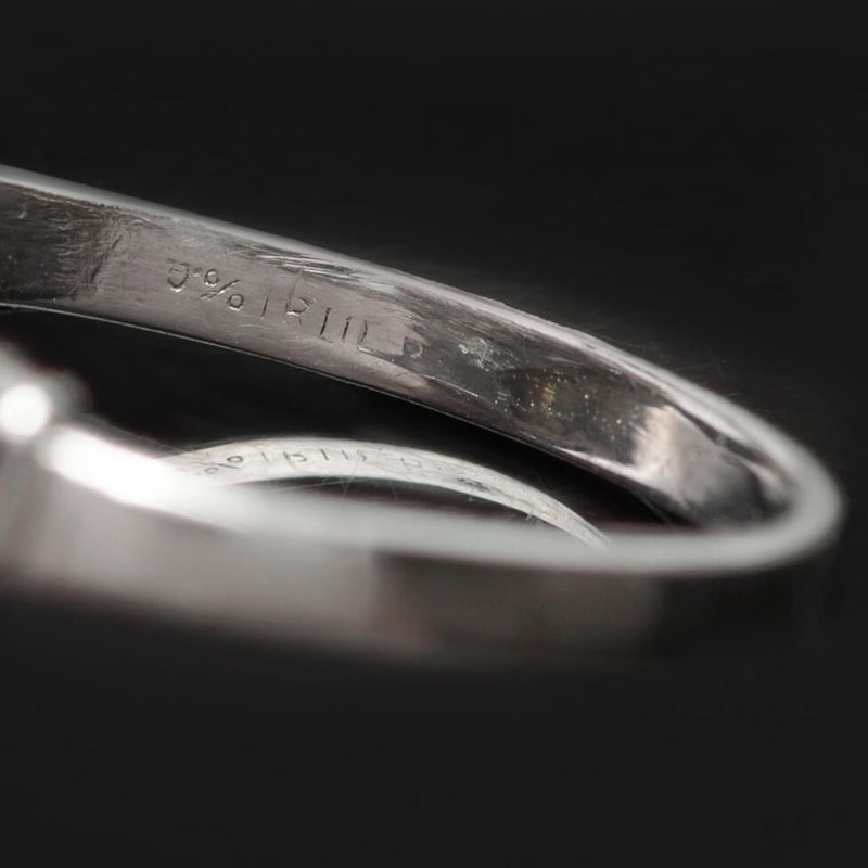 Edwardian Platinum + Diamond Double Old European Cut Diamond Ring