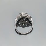 Edwardian Platinum + Diamond Double Old European Cut Diamond Ring