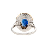 Edwardian Platinum Sapphire & Diamond Ring 3.00ct