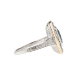 Edwardian Platinum Sapphire & Diamond Ring 3.00ct