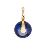 Victorian 18kt, Pearl, Enamel + Carved Lapis Lazuli Earrings, Pendant + Button Set