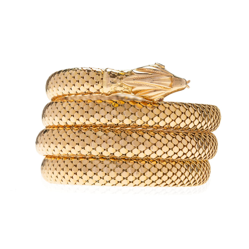 Gold Snake Wrap Bracelet